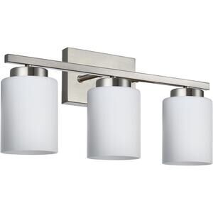 3-Light Bathroom Vanity Light Fixtures Over Mirror,Metal Base Brushed Nickel
